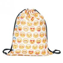 Mochila Saco Carinha Emoji Divertido Sacochila