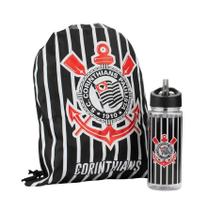 Mochila Saco Com Garrafa Corinthians 450ml Oficial Mochila Saco Com Garrafa Corinthians 450ml Oficial