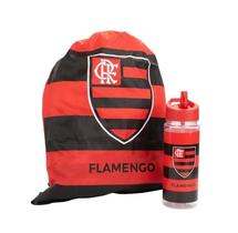 Mochila Saco Com Garrafa Flamengo 450ml Oficial Mochila Saco Com Garrafa Flamengo 450ml Oficial