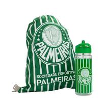 Mochila Saco Com Garrafa Palmeiras 450ml Oficial Mochila Saco Com Garrafa Palmeiras 450ml Oficial