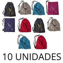 Mochila Saco Kit com10 Sacochila Sortida Esporte Academia Futebol Passeio Viagem Mochila Saco Kit com10 Sacochila Sortida Esporte Academia Futebol Passeio Viagem