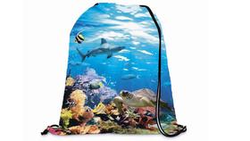 Mochila Saco Personalizada Esporte Fundo do Mar Corais Peixes Dive