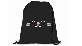 Mochila Saco Personalizada Fitness Gato Preto