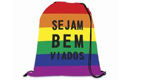 Mochila Saco Personalizada Fitness Sejam Bem Viados LGBT