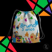Mochila saco personalizada tamanho Adulto cor branca para acessórios Mochila saco personalizada tamanho Adulto cor branca para acessórios