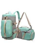 Mochila Sacola De Academia Gym Bag 2 Cores Design Diferente Verde C/ Cinza