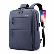 Mochila Semi Imperméavel Notebook 15.6 Resistente Original Escolar Juvenil Faculdade USB Curso Prática Academia Luxo