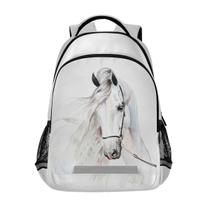 Mochila Senya White Horse para estudantes, meninos e meninas, escola