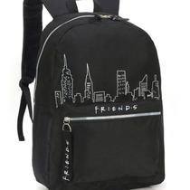 Mochila Série Friends Nova York Central Perk Preta Original