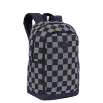 Mochila Sestini costas magic jeans xadrez azul