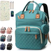 Mochila SHITIESHOU, bolsa de fraldas, 16 bolsos com estojo de chupeta Mochila SHITIESHOU, bolsa de fraldas, 16 bolsos com estojo de chupeta