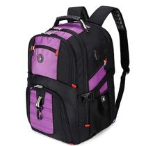 Mochila SHRADOO Extra Large para laptop de viagem de 50 L 17" roxa