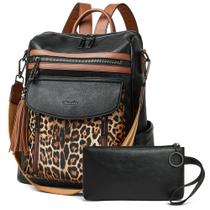 Mochila Shrie Fashion Couro Feminina - Preta