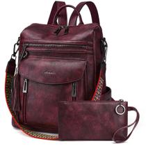 Mochila Shrie Fashion Leather para mulheres, preta Mochila Shrie Fashion Leather para mulheres, preta