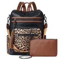 Mochila Shrie Leather Fashion Women Travel Black