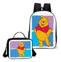 Mochila Simples Escolar Infantil Com Lancheira Termica Fofo Ursinho Poohh Cute Mel Mochila Simples Escolar Infantil Com Lancheira Termica Fofo Ursinho Poohh Cute Mel