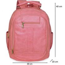 Mochila Sintético Cabe Caderno Notebook Escolar Feminino