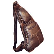 Mochila Sling Bag Hebetag Leather para homens e mulheres ao ar livre Mochila Sling Bag Hebetag Leather para homens e mulheres ao ar livre