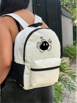 Mochila Small BOMBA E FLOR Bolsa Escolar Trabalho Viagem Mala Faculdade Fut masculina feminina .