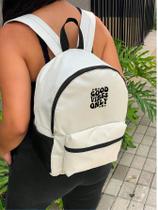 Mochila Small GOOD VIBES ONLY Bolsa Escolar Trabalho Viagem Mala Faculdade Fut masculina feminina .