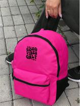 Mochila Small GOOD VIBES ONLY Bolsa Escolar Trabalho Viagem Mala Faculdade Fut masculina feminina .