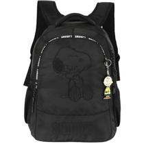 Mochila Snoopy Peanuts All Black Oficial 22 Litros Ref. MS49722SNPT