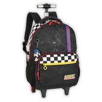 Mochila Sonic de Rodinhas Filme Jogo Escolar Juvenil Desenho