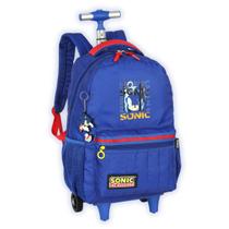 Mochila Sonic de Rodinhas Filme Jogo Escolar Juvenil Desenho Mochila Sonic de Rodinhas Filme Jogo Escolar Juvenil Desenho