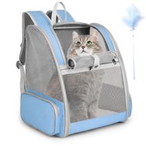 Mochila SSAWCasa Cat Large para animais de estimação de até 7 kg, azul