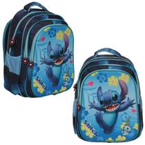 Mochila Stitch Costas Colorida Grande Reforçada 3D Linda Mochila Stitch Costas Colorida Grande Reforçada 3D Linda