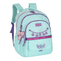 Mochila Stitch Ohana de Costas Laptop Luxcel Familia Turquesa