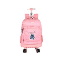 Mochila Stitch Rodinhas Kids Passeio Disney Meninas Escolar Mochila Stitch Rodinhas Kids Passeio Disney Meninas Escolar