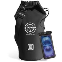 Mochila STOVER 10L impermeável seca com capa de telefone preta