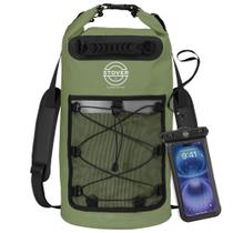 Mochila STOVER, bolsa seca impermeável com capa de telefone verde