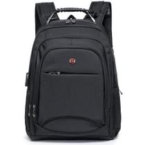 Mochila Swissport Masculina Alça Cabo de Aço Reforçada Preta Mochila Swissport Masculina Alça Cabo de Aço Reforçada Preta