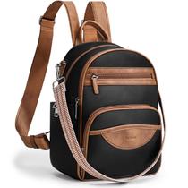 Mochila SYTRAH Small para mulheres em material vegano preta Mochila SYTRAH Small para mulheres em material vegano preta