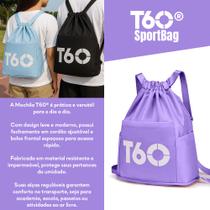 Mochila T60 Lilás Impermeável Viagem Academia Praia Corrida