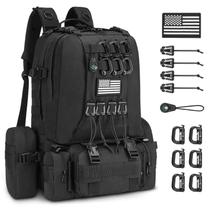 Mochila tática CVLIFE 60L para homens e mulheres preta