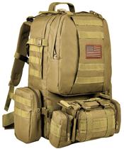 Mochila tática CVLIFE Military Army Mochila 60L impermeável