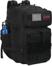 Mochila Tática J.SH 25L em Nylon 900D Preto com Sistema MOLLE Mochila Tática J.SH 25L em Nylon 900D Preto com Sistema MOLLE
