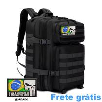 Mochila Tática Militar 50 Litros BRASIL PUNISHER Bolsa PREMIUM Mala Viagem Bordo
