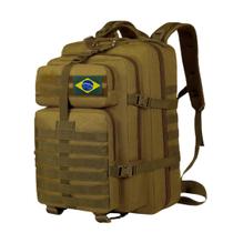 Mochila Tática Militar 50L Impermeável Super Reforçada para Camping / Caqui