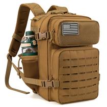 Mochila tática militar QT & QY 25L para homens cáqui Mochila tática militar QT & QY 25L para homens cáqui