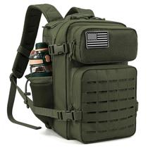 Mochila tática militar QT & QY 25L para homens verde