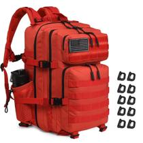 Mochila Tática Militar R.SASR 40 L Vermelha com Suporte para Garrafa Mochila Tática Militar R.SASR 40 L Vermelha com Suporte para Garrafa
