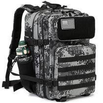 Mochila tática QT&QY Military 45L para homens Army Black Camo
