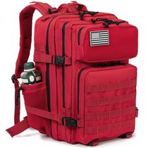 Mochila tática QT&QY vermelha 45L para mulheres Army Molle 45L