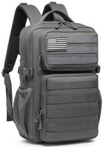 Mochila tática Wotony Military para homens 25L impermeável cinza Mochila tática Wotony Military para homens 25L impermeável cinza