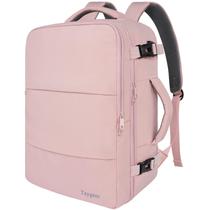 Mochila Taygeer Travel para mulheres com porta USB e bolsa para sapatos rosa