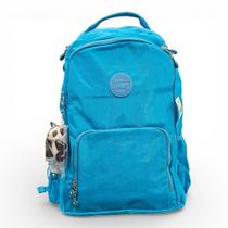 Mochila Teagote 991 Escolar Crinkle com Ursinho, Bolsos Laterais e Fecho Ziper Grosso
